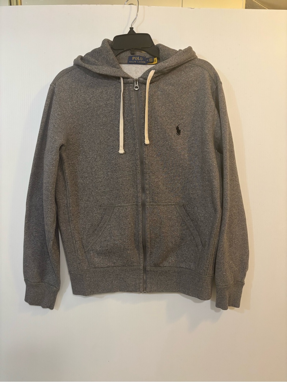 Ralph Lauren Heather Gray Zip-Up Hooded Sweater